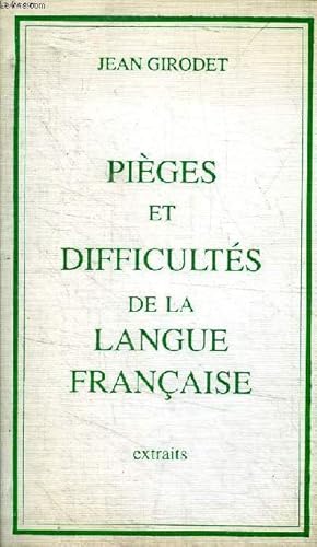 Image du vendeur pour Piges et difficults de la langue franaise extraits mis en vente par Le-Livre