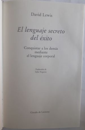Imagen del vendedor de El lenguaje secreto del xito a la venta por Librera Ofisierra