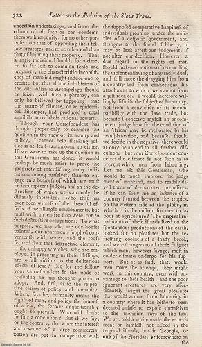 Seller image for Letter on the Abolition of the Slave Trade. An original article from the Literary Magazine & British Review, 1790. for sale by Cosmo Books