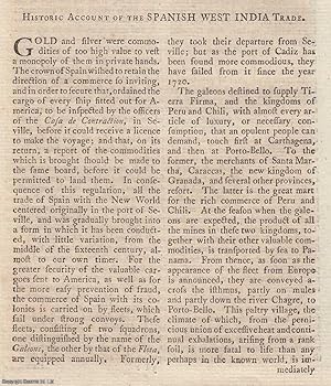 Seller image for Historic Account of the Spanish West India Trade. An original article from the Literary Magazine & British Review, 1790. for sale by Cosmo Books