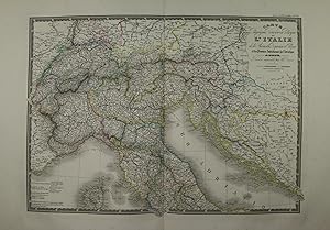 Seller image for Carte Physique de L Italie de la Suisse Royaume for sale by Graphik-Antiquariat Jason Dssel