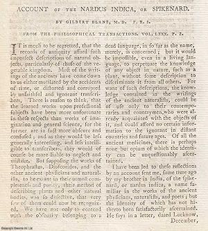 Bild des Verkufers fr Account of the Nardus Indica, or Spikenard. An original article from the Literary Magazine & British Review, 1791. zum Verkauf von Cosmo Books