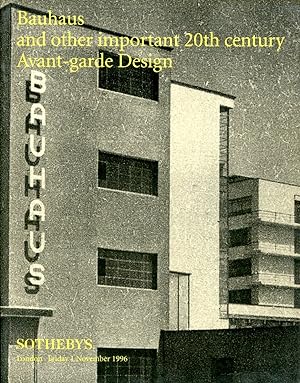 Sotheby's : Bauhaus and Other Important 20th Century Avant-Garde Design : 1 November 1996