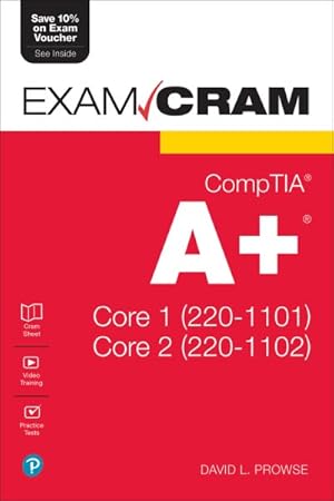 Imagen del vendedor de Comptia A+ Core 1 220-1101 and Core 2 220-1102 Exam Cram a la venta por GreatBookPrices