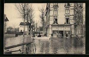Ansichtskarte Joinville-le-Pont, Inondations 1910, L`Avenue de l`Ile