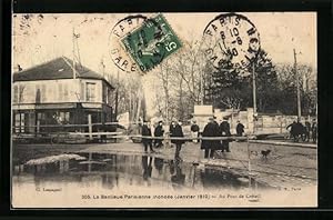 Ansichtskarte Créteil, Inondations 1910, Au Pont