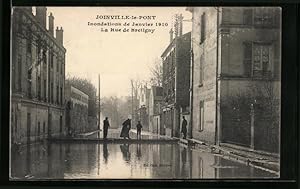Ansichtskarte Joinville-le-Pont, Inondations 1910, La Rue de Bretigny
