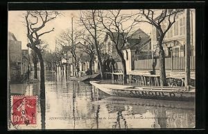 Ansichtskarte Joinville-le-Pont, Inondations 1910, L`Avenue Joyeuse submergée