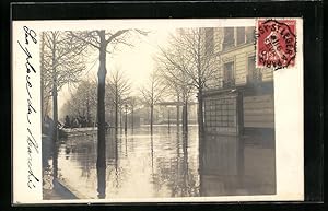 Foto-Ansichtskarte Boissy-Saint-Leger, Crue de la Seine 1910