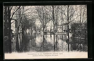 Ansichtskarte La Varenne, Inondations 1910, Avenue Félicie