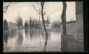 Ansichtskarte La Varenne, Inondations 1910, Avenue Chevalier