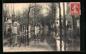 Ansichtskarte La Varenne-St-Hilaire, Inondations 1910, Avenue Félicie