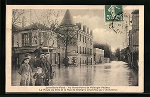 Ansichtskarte Joinville-le-Pont, Inondations 1910, La Route de Brie