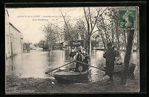 Ansichtskarte Joinville-le-Pont, Inondations 1910, Quai Beaubourg