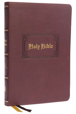 KJV, Thinline Bible, Large Print, Vintage Series, Leathersoft, Brown, Red Letter, Comfort Print: ...
