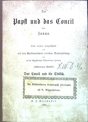 Image du vendeur pour Der Papst und das Concil von Janus. mis en vente par books4less (Versandantiquariat Petra Gros GmbH & Co. KG)