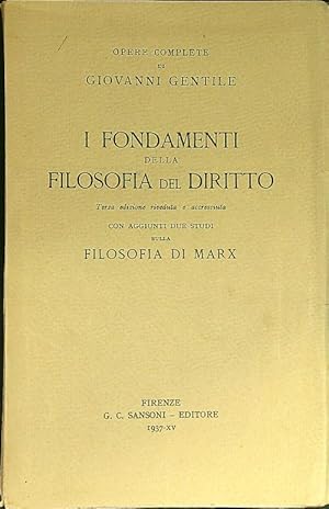 Bild des Verkufers fr I fondamenti di filosofia del diritto zum Verkauf von Librodifaccia