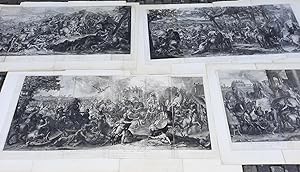 Feldzug Alexander der Große = Battles of Alexander - 4 große Tafeln im Kupferstich