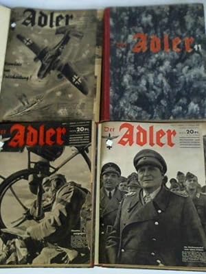 Der Adler. 94 Ausgaben des 2. bis 5. Jahrgangs 1940 - 1943 in 4 Bänden