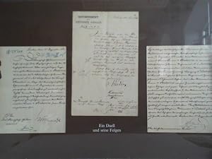 3 handschriftliche Dokumente zum Duell der Rittmeister am 15. Dezember 1886