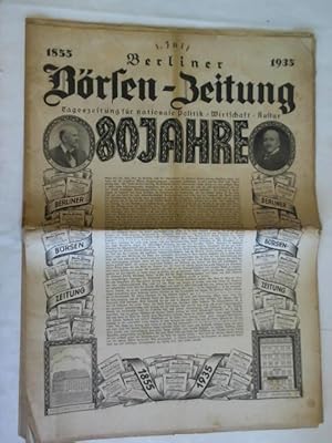 Seller image for 1855 - 1935. 80 Jahre (vom 1. Juli 1935) for sale by Celler Versandantiquariat