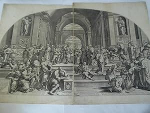 The school of Athens, a gathering of Greek philosophers disputing with Saint Paul the Apostle - K...