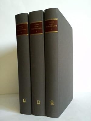 Image du vendeur pour Fontes rerum Bohemicarum. Tomus I: Vitae Sanctorum et aliorum quarundam pietate insignium / Tomus II: Cosmae chronicon Boemorum cum continuatoribus / Tomus IV: Chronicon aulae Regiae, Experta de diversis chronicis additis quibusdam aulae Regiae memorabilibus, Chronicon Francisci Pragensis, Chronicon Benessii de Weitmil. Zusammen 3 Bnde (von 4 Bnden) mis en vente par Celler Versandantiquariat