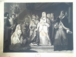 Seller image for Queen Matilda soliciting the Empress Maude for the Release of her Husband King Stephen from Imprisonment. A.D. 1141 - Mezzotinto von V. Green nach J. Gerhard Huck for sale by Celler Versandantiquariat