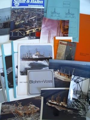 Sammlung von 30 verschiedenen Veröffentlichungen über die Hamburger Schiffswerft und Maschinenfabrik