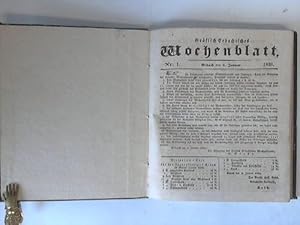 Image du vendeur pour Grflich Erbachisches Wochen-Blatt fr das Jahr 1839. 52 Ausgaben in einem mis en vente par Celler Versandantiquariat