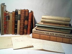 Teile aus der Familienbibliothek Grisebach, bestehend aus 25 Büchern, Broschüren und einem Katalog