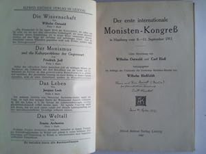 Der erste internationale Monisten-Kongreß in Hamburg vom 8. - 11. September 1911