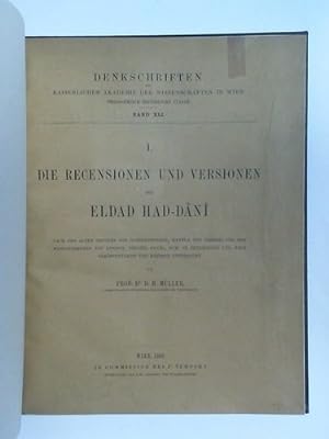 Die Recensionen und Versionen des Eldad Had-Dani, nach den alten Drucken von Constantinopel, Manu...