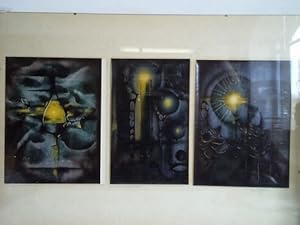 3 Original-Fotoarbeiten mit futuristischen Darstellungen