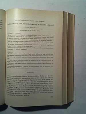 Bild des Verkufers fr Hochmolekulare und hchstmolekulare Wirkstoffe (Ergone)/ Crystalline Polymers of Dialkyl Ketens. 2 Erstverffentlichungen = 2 First publications zum Verkauf von Celler Versandantiquariat