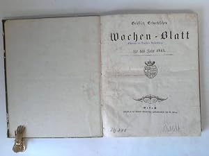 Image du vendeur pour Grflich Erbachisches Wochen-Blatt fr das Jahr 1843. 52 Ausgaben in einem mis en vente par Celler Versandantiquariat