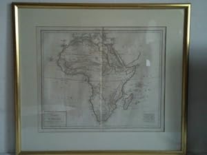 Imagen del vendedor de Carte D' Afrique - Grenzkolorierte Kupferkarte von Afrika a la venta por Celler Versandantiquariat