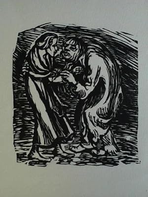 Seller image for Ein braver Mann mu gehn und betteln, (Der Findling) - Holzschnitt for sale by Celler Versandantiquariat