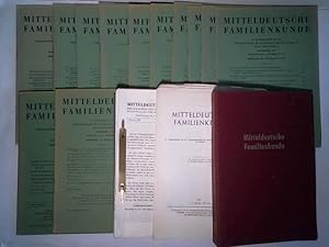 Image du vendeur pour Mitteldeutsche Familienkunde. 25 Hefte mis en vente par Celler Versandantiquariat