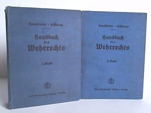 Image du vendeur pour Handbuch des Wehrrechts. 2 Bnde mis en vente par Celler Versandantiquariat