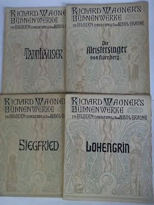 Richard Wagner's Bühnenwerke in Bildern dargestellt von Hugo L. Braune. 4 Mappen