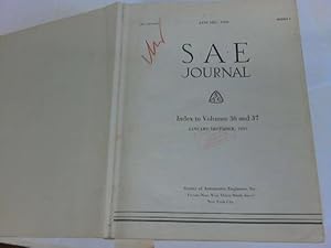 Image du vendeur pour Published by the Society of Automotive Engineers, Inc. Jahrgang 1935 und 1936 in einem mis en vente par Celler Versandantiquariat