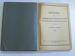 Seller image for Zeitung des Vereins Mitteleuropischer Eisenbahnverwaltungen 1940 in 52 Ausgaben. Achtzigster Jahrgang for sale by Celler Versandantiquariat