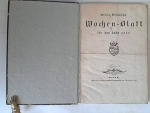 Image du vendeur pour Grflich Erbachisches Wochen-Blatt fr das Jahr 1847. 52 Ausgaben in einem mis en vente par Celler Versandantiquariat