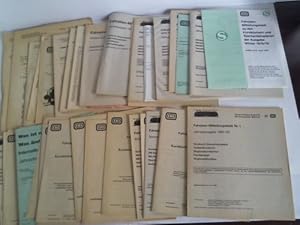 Sammlung von 38 Fahrplan-Mitteilungsblättern aus 1969 - 1993