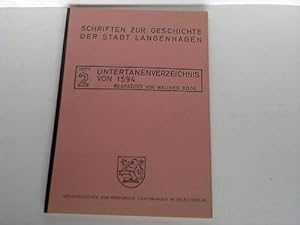 Image du vendeur pour Schriften zur Geschichte der Stadt Langenhagen. Heft 2: Untertanenverzeichnis von 1594 mis en vente par Celler Versandantiquariat