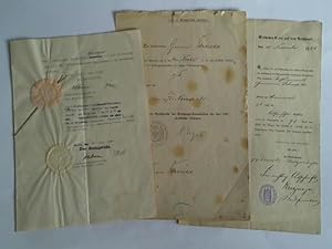 3 Dokumente des Rechtsanwalts, später Preuss. Notar des Amtsgerichtes Celle, Hermann Schneider