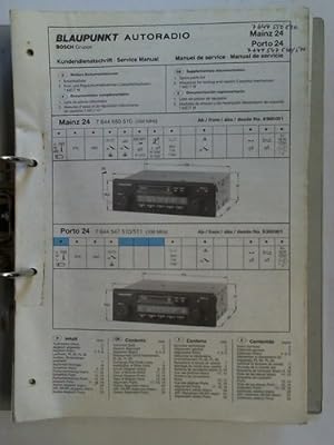 Sammlung von ca. 40 Kundendienstschriften / Service Manual - Autoradio