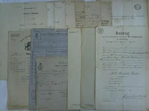 Sammlung von 15 Dokumenten aus dem Eheleben der nach Hamburg gezogenen Familie Rindfleisch