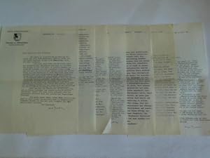 Bild des Verk�ufers f�r Briefwechsel bestehend aus 7 Schreiben zwischen dem Konservator Max Bendel vom Museum Schaffhausen und Prof. Dr. Baum aus Bern aus den Jahren 1945/46 �ber die Echtheit zweier Bilder von Bernhard Strigel zum Verkauf von Celler Versandantiquariat